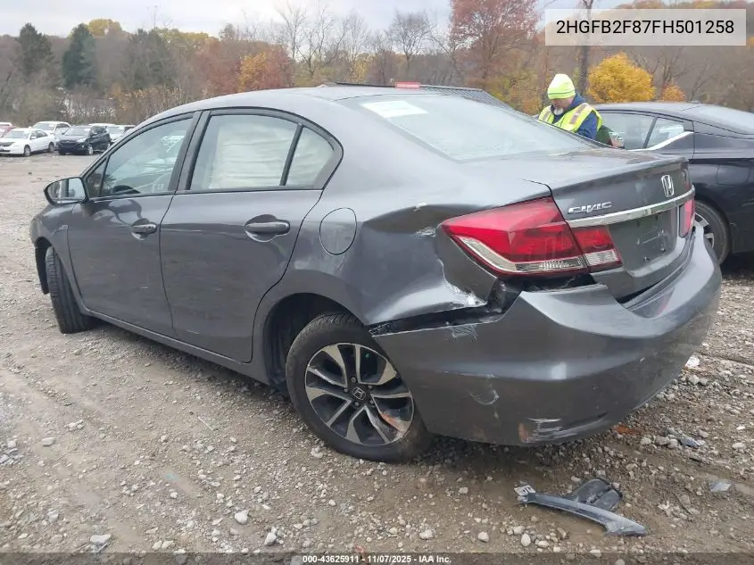 2HGFB2F87FH501258 2015 Honda Civic Ex