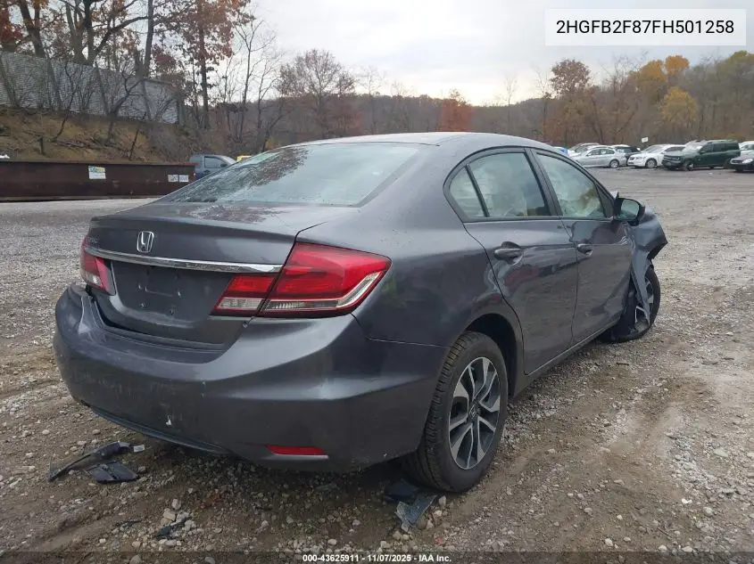 2HGFB2F87FH501258 2015 Honda Civic Ex