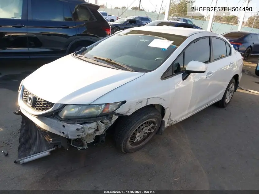 2HGFB2F57FH504490 2015 Honda Civic Lx