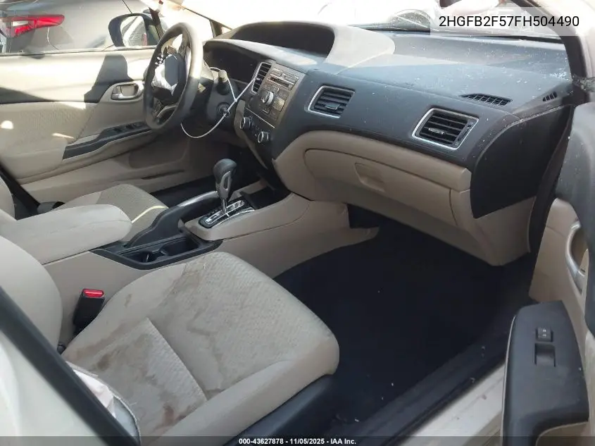 2HGFB2F57FH504490 2015 Honda Civic Lx