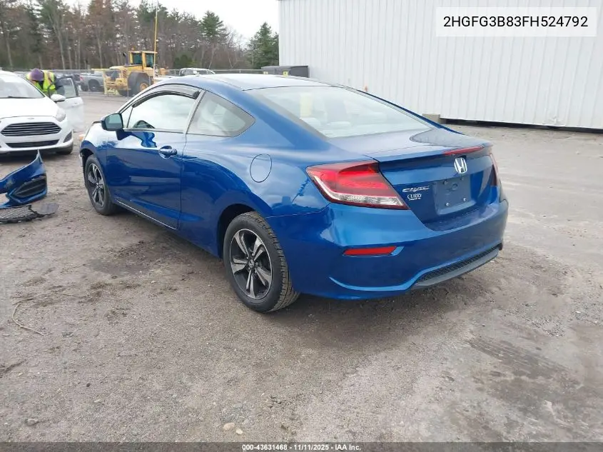 2HGFG3B83FH524792 2015 Honda Civic Ex