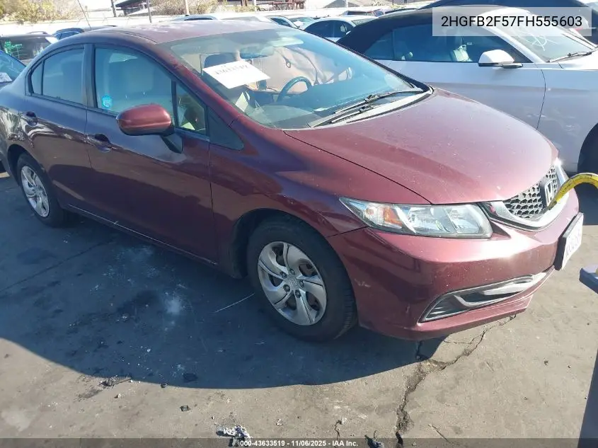 2HGFB2F57FH555603 2015 Honda Civic Lx