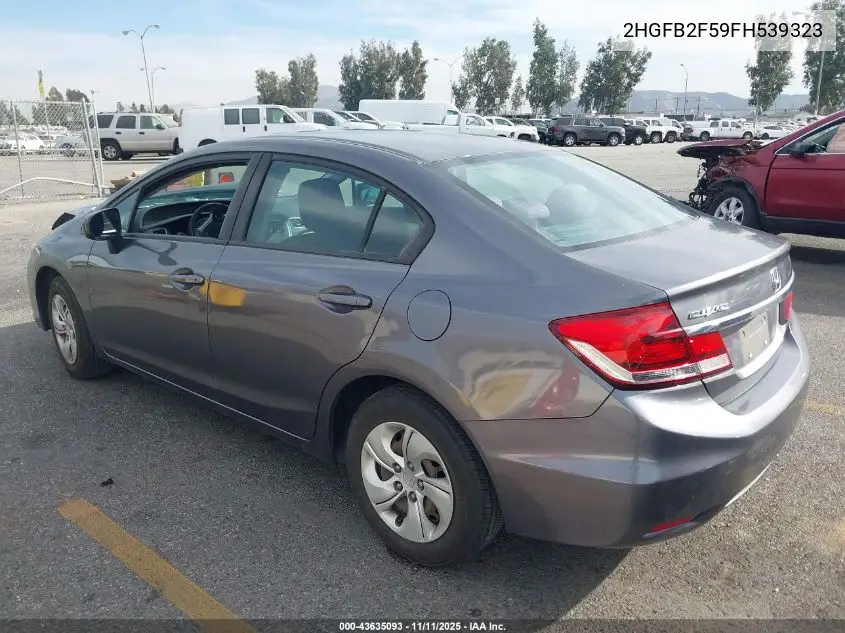 2HGFB2F59FH539323 2015 Honda Civic Lx