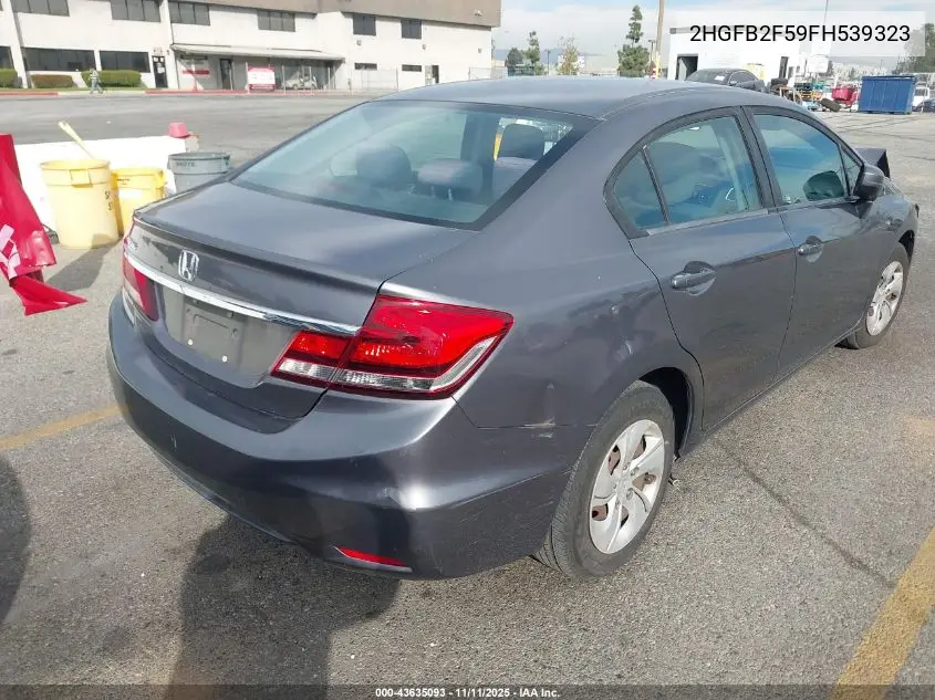 2HGFB2F59FH539323 2015 Honda Civic Lx