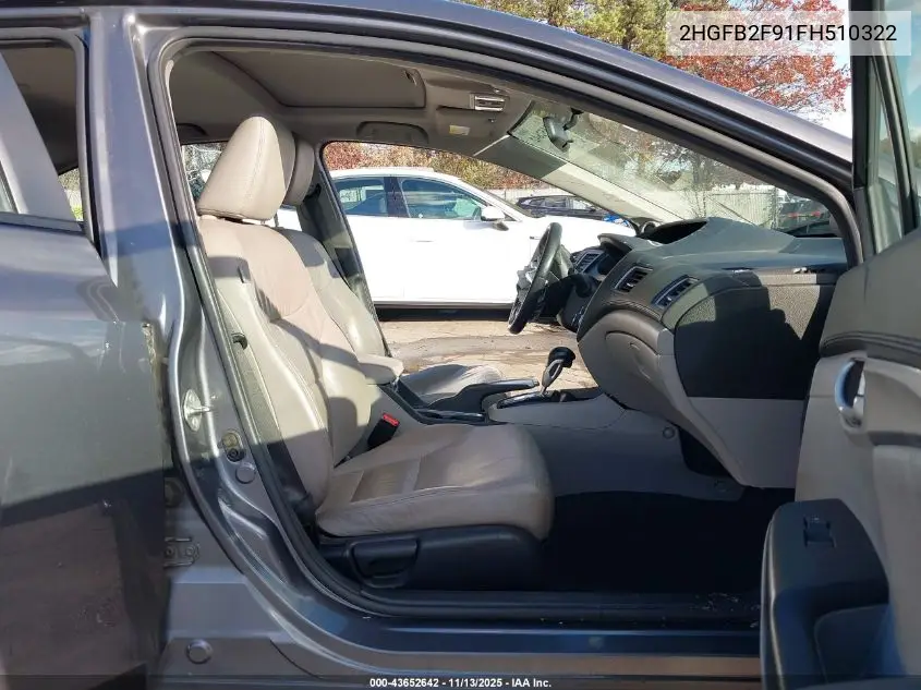 2HGFB2F91FH510322 2015 Honda Civic Ex-L