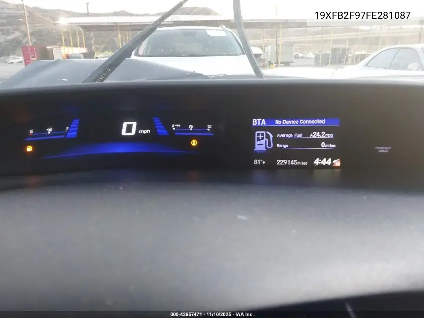 19XFB2F97FE281087 2015 Honda Civic Ex-L