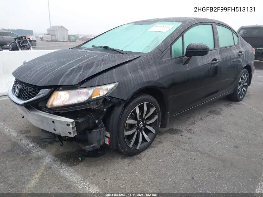 2HGFB2F99FH513131 2015 Honda Civic Ex-L