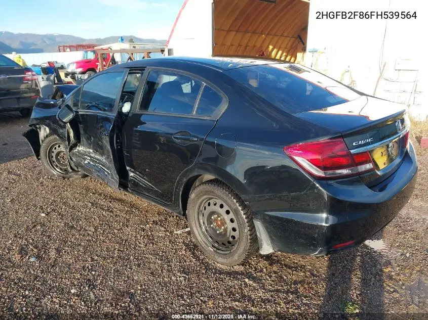 2HGFB2F86FH539564 2015 Honda Civic Ex