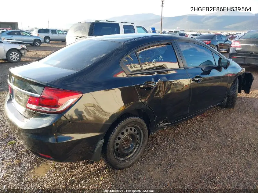 2HGFB2F86FH539564 2015 Honda Civic Ex