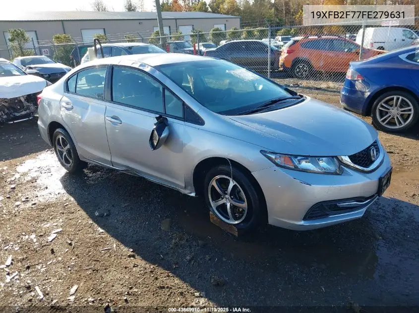 19XFB2F77FE279631 2015 Honda Civic Se