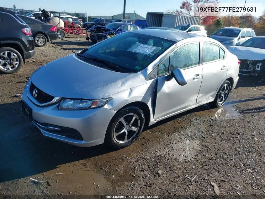 19XFB2F77FE279631 2015 Honda Civic Se