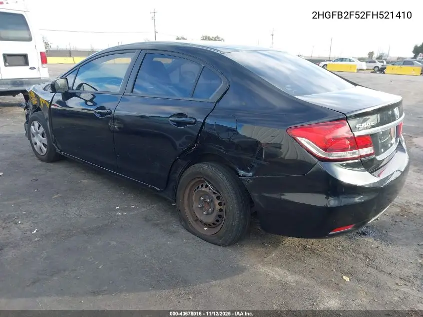 2HGFB2F52FH521410 2015 Honda Civic Lx