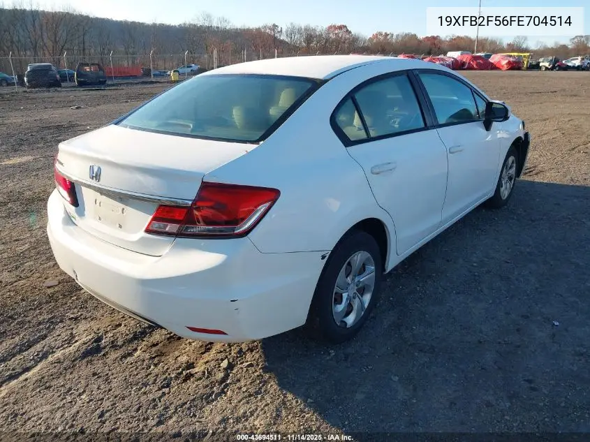 19XFB2F56FE704514 2015 Honda Civic Lx