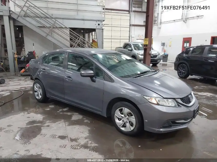 19XFB2F51FE076491 2015 Honda Civic Lx