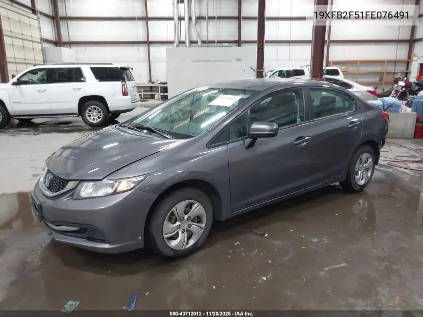 19XFB2F51FE076491 2015 Honda Civic Lx