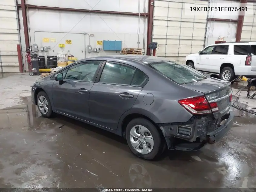 19XFB2F51FE076491 2015 Honda Civic Lx