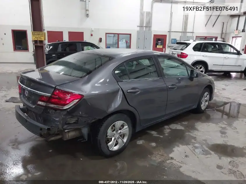19XFB2F51FE076491 2015 Honda Civic Lx