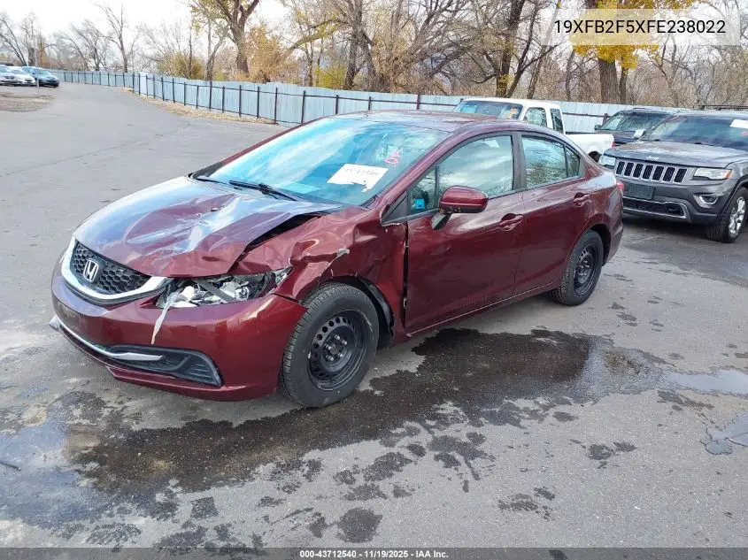 19XFB2F5XFE238022 2015 Honda Civic Lx