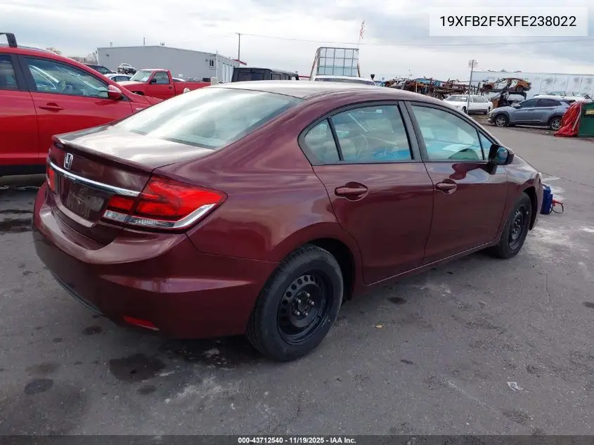 19XFB2F5XFE238022 2015 Honda Civic Lx