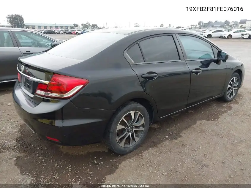 19XFB2F81FE076016 2015 Honda Civic Ex