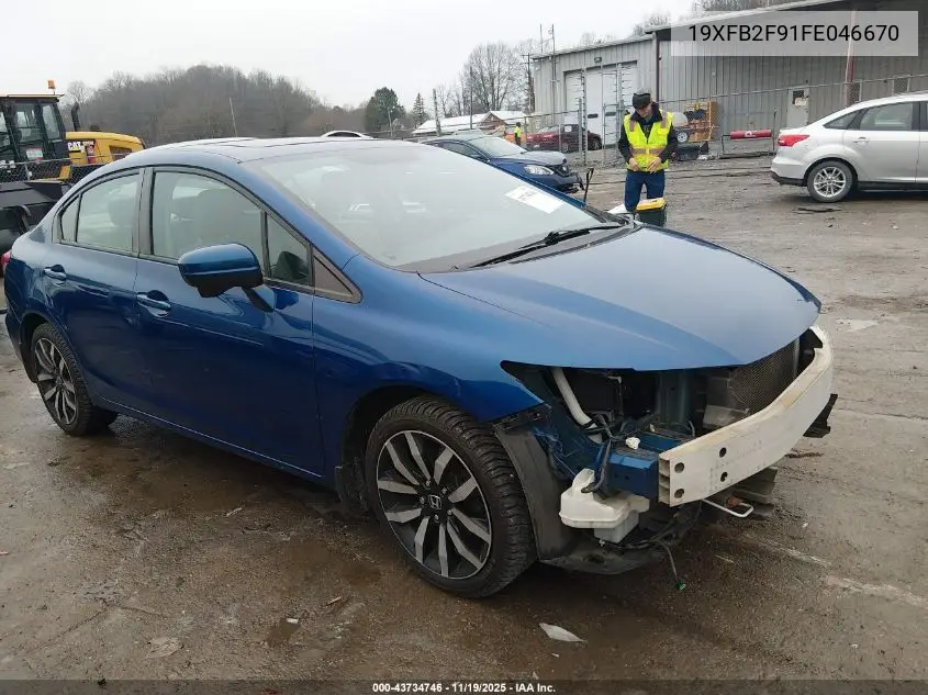 19XFB2F91FE046670 2015 Honda Civic Ex-L