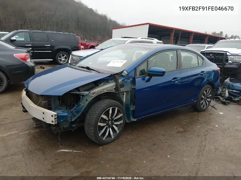 19XFB2F91FE046670 2015 Honda Civic Ex-L