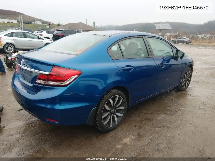 19XFB2F91FE046670 2015 Honda Civic Ex-L