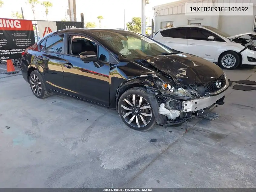 19XFB2F91FE103692 2015 Honda Civic Ex-L