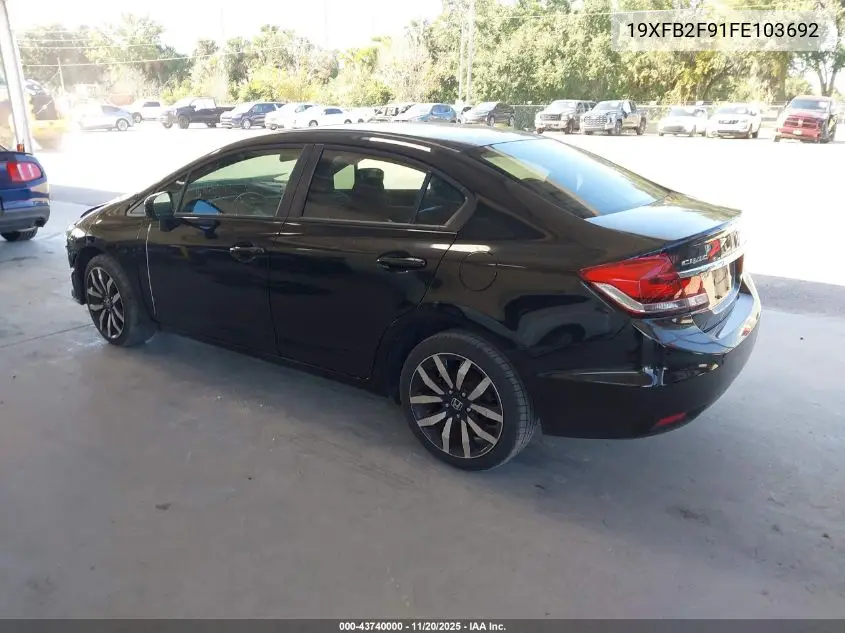 19XFB2F91FE103692 2015 Honda Civic Ex-L