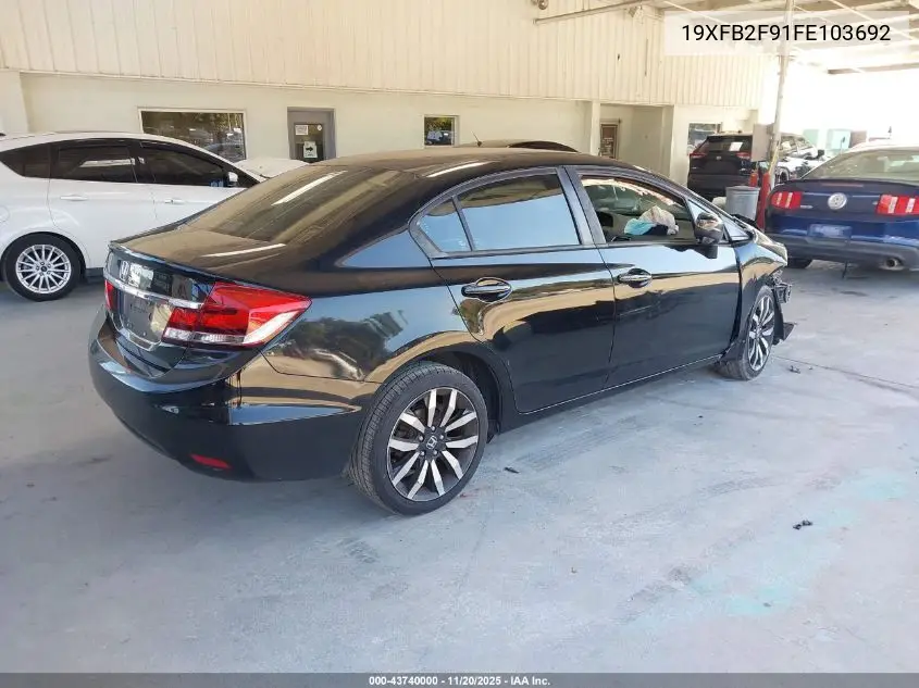 19XFB2F91FE103692 2015 Honda Civic Ex-L