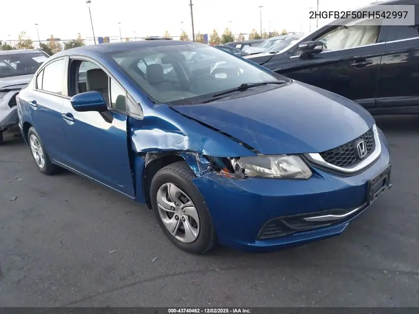 2HGFB2F50FH542997 2015 Honda Civic Lx