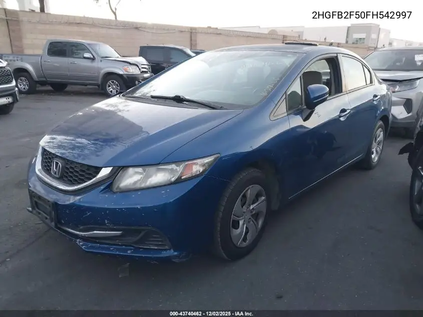 2HGFB2F50FH542997 2015 Honda Civic Lx