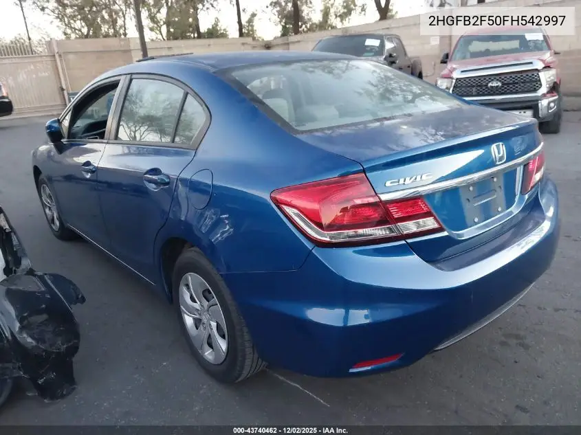 2HGFB2F50FH542997 2015 Honda Civic Lx