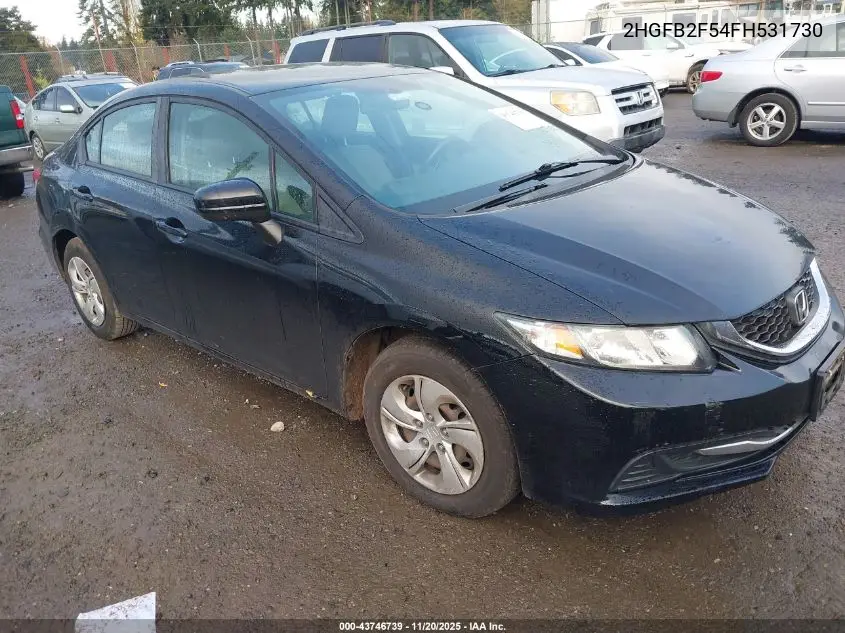 2HGFB2F54FH531730 2015 Honda Civic Lx