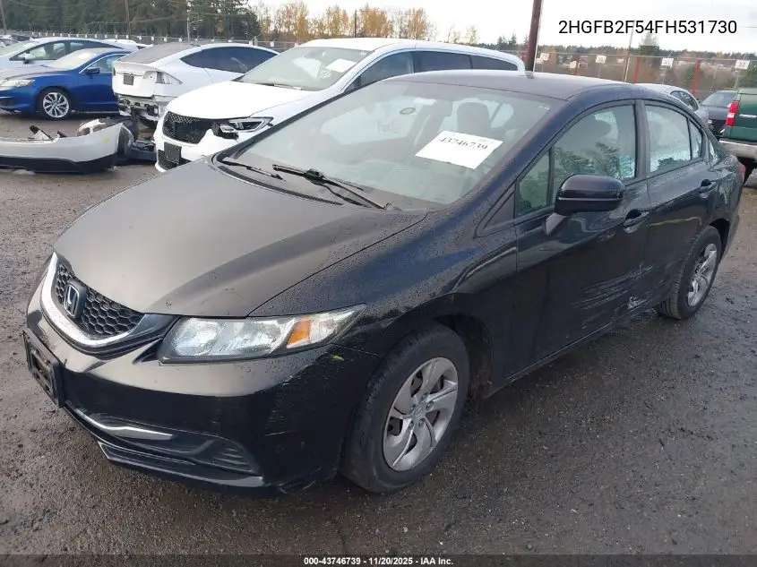 2HGFB2F54FH531730 2015 Honda Civic Lx