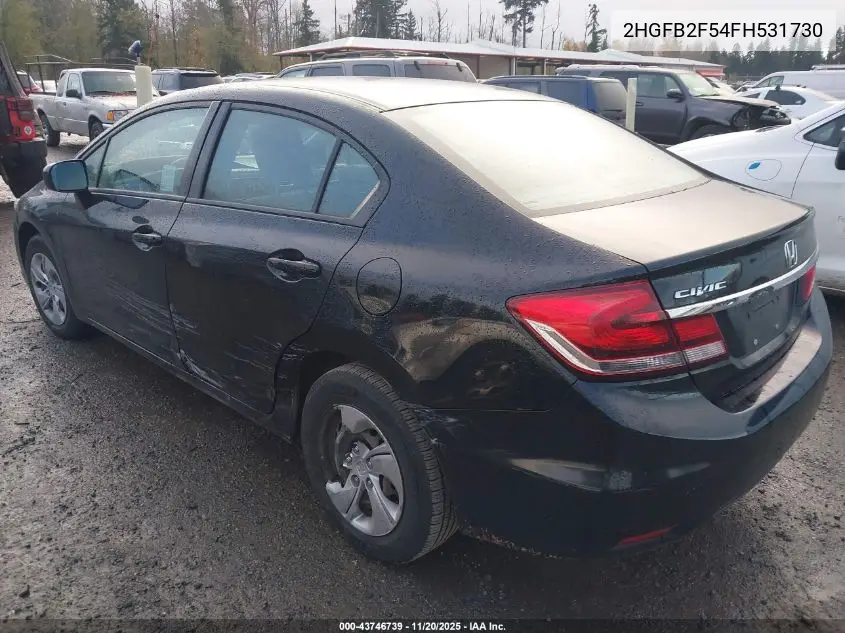2HGFB2F54FH531730 2015 Honda Civic Lx