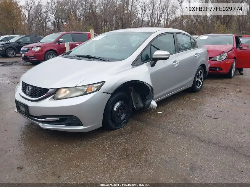 19XFB2F77FE029774 2015 Honda Civic Se
