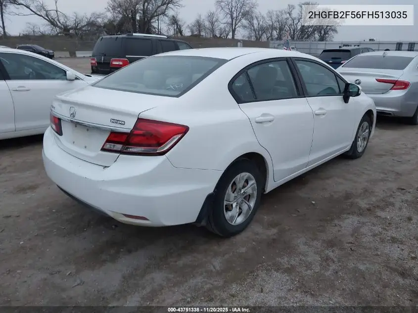 2HGFB2F56FH513035 2015 Honda Civic Lx