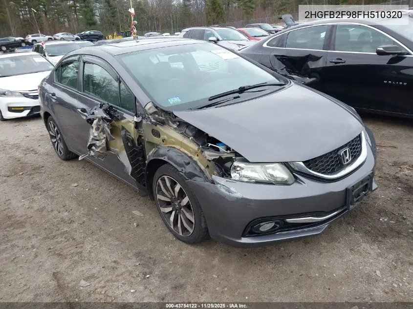 2HGFB2F98FH510320 2015 Honda Civic Ex-L
