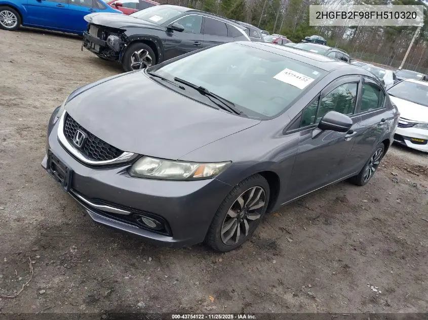 2HGFB2F98FH510320 2015 Honda Civic Ex-L