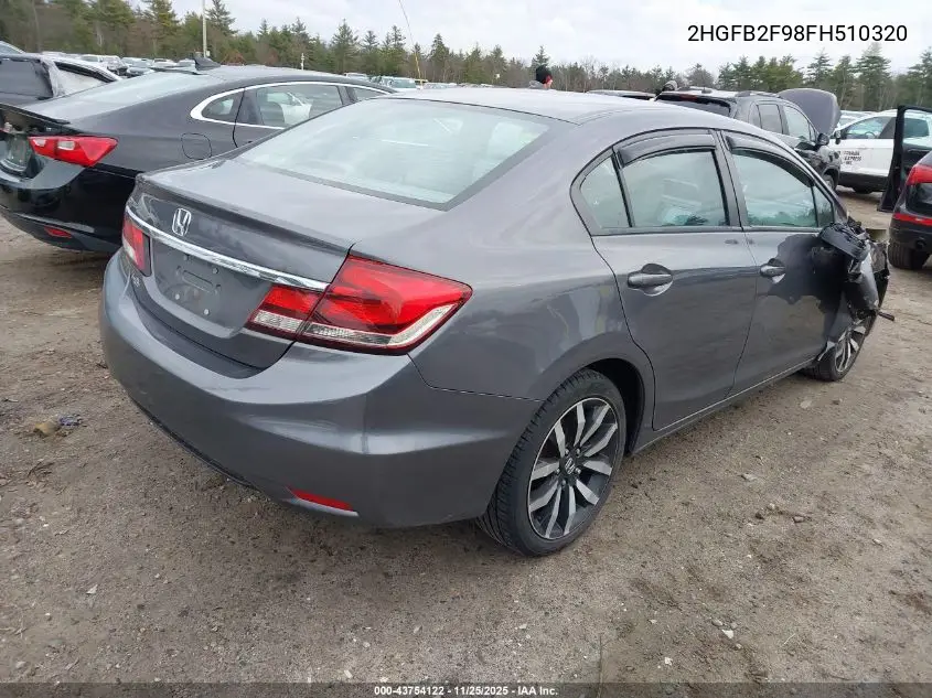 2HGFB2F98FH510320 2015 Honda Civic Ex-L