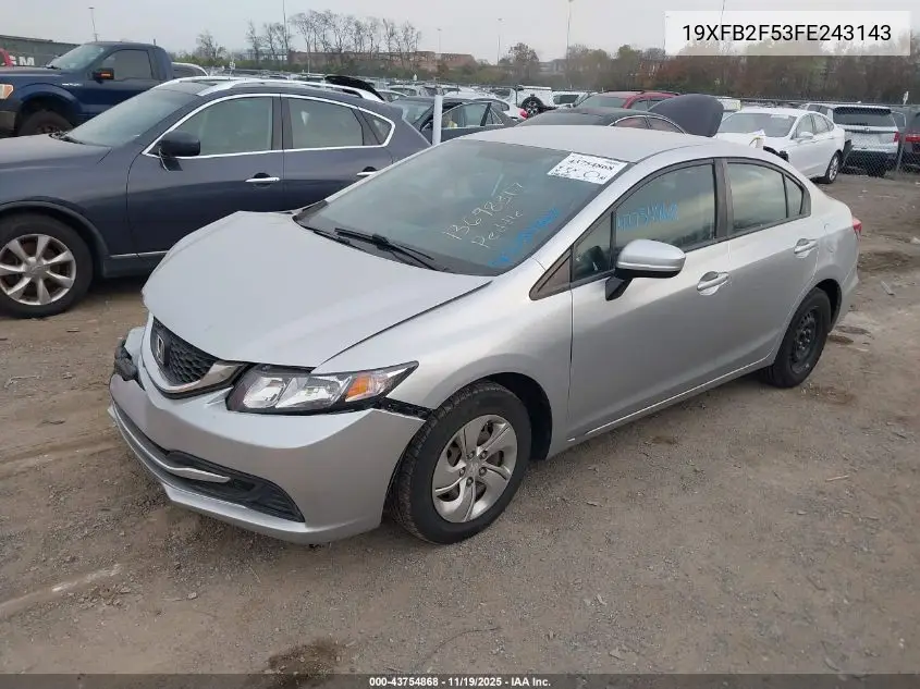 19XFB2F53FE243143 2015 Honda Civic Lx