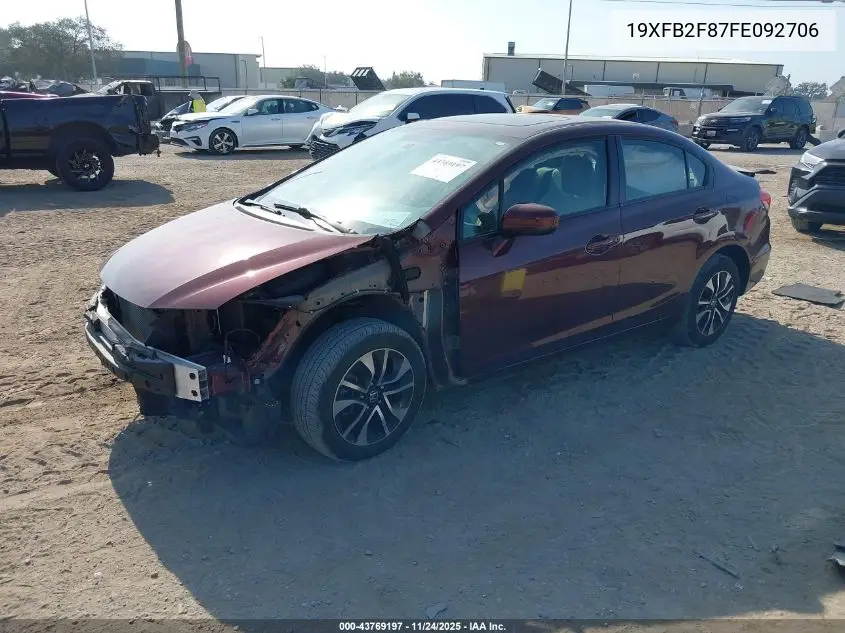 19XFB2F87FE092706 2015 Honda Civic Ex