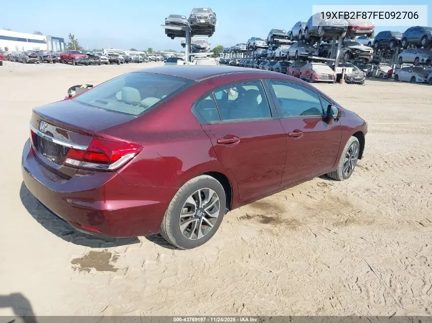 19XFB2F87FE092706 2015 Honda Civic Ex
