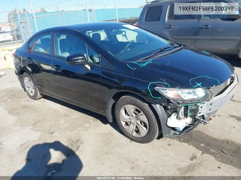 19XFB2F58FE200398 2015 Honda Civic Lx