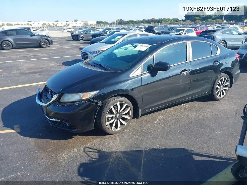 19XFB2F93FE017123 2015 Honda Civic Ex-L