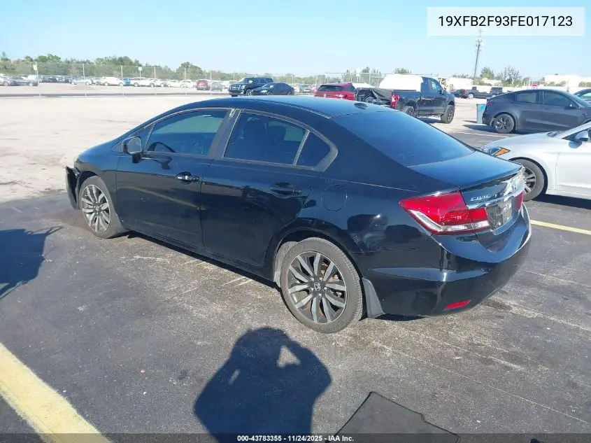 19XFB2F93FE017123 2015 Honda Civic Ex-L