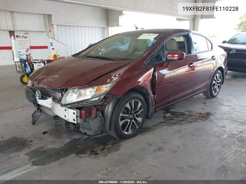 19XFB2F81FE110228 2015 Honda Civic Ex