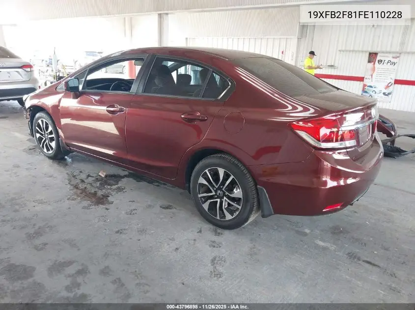 19XFB2F81FE110228 2015 Honda Civic Ex