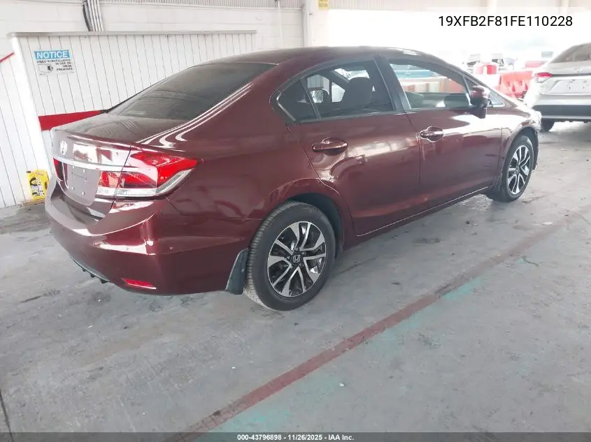 19XFB2F81FE110228 2015 Honda Civic Ex